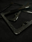 Carbon fiber license plate frame